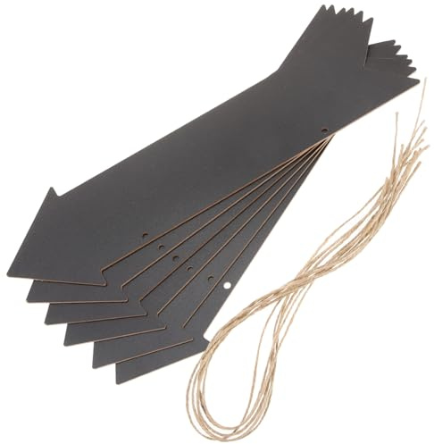 AKOOSY 6 Pièces Panneaux Fléchés Ardoise Direction Personnalisable à Écrire et Durables pour Indication Mariage et Décoration