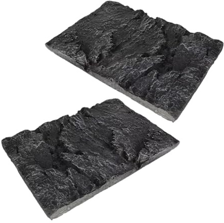 Ｚｉａｌｏｆｉ 2 Fondos de Piedra para Acuario de Reptiles, Ideales para Dragones Barbudos.