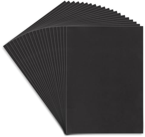 MUXHEL Lot de 20 feuilles magnétiques DIN A4 - Film adhésif magnétique - Film magnétique - Papier magnétique - Pour photos, décoration, tri et classement