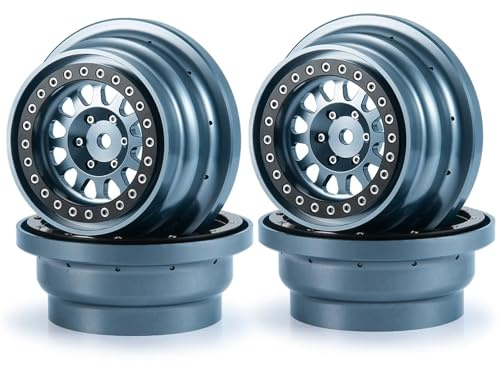 RC Crawlers Spare For UDR 1/7 Aluminum Beadlock Wheel Rim Hub For Unlimited For Desert For Racer RC For Rock Crawler For Buggy Truck Upgrade Parts(4PCS)