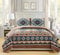 Western Southwestern Indianer Tribal Navajo Design Mehrfarbig Beige Taupe Braun Blau Grün Übergröße Doppelbett Bettüberwurf Steppdecke Set Austin Taupe (Twin)