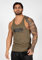 Gorilla Wear Classic Fitness Tank Top - Armeegrün - Bodybuilding Sport Freizeit mit Logo Aufdruck leicht und bequem für optimale Bewegung aus Baumwolle, XL