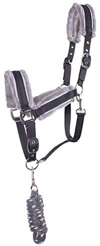 ARBO-INOX Halfterset Halfter-Set Halfter und Strick mit Polsterung 4 Farben (COB, grau)