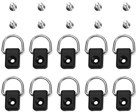 Bnineteenteam 10 Stücke Kajak D Rigging,Kanu D Ring mit M6 Schrauben für Boot Kanu Kajak Angeln Segeln Rigging kajak zubehör Wassersport Wassersport