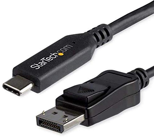 StarTech.com Câble USB-C vers DisplayPort 1.4 de 1,8m - Câble Adaptateur Vidéo 4K/5K/8K USB Type-C vers DP 1.4 Alt Mode - HBR3/HDR/DSC - Câble d'Écran DP 8K 60Hz pour USB-C/Thunderbolt 3 (CDP2DP146B)