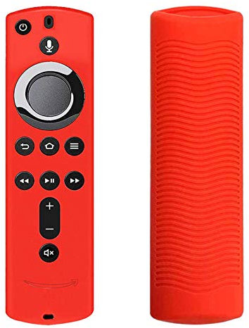 MEYENG Convient pour Stick 4K/ (3)/Fire TV Cube Nouvelle TélécommanProtection en Silicone Stockage Anti-Chute Coque en Silicone Housse Protection Silicone