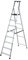 Escabeau 8 marches Hailo Professionnel, marchepied Aluminium Pliable, Plateforme PEHD Haute résistance 184cm, Hauteur Travail 384cm, Garantie 5 Ans