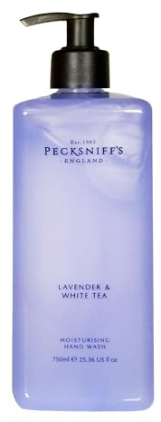 Hand Wash - Liquid Hand Soap for Soft Skin, Natural, Revitalising, Hydrates and Moisturises, Handcrafted in England, Cruelty Free, Gift of Luxury (Lavender & White Tea) (750ml) - Pecksniff’s