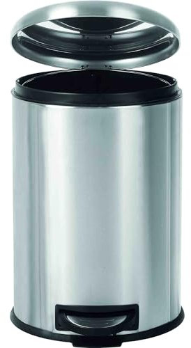 B&S Mülleimer Abfalleimer Treteimer Edelstahl mit Absenk-Automatik 20 Liter