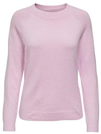 ONLY Damen Pullover Strickpullover ONLRICA Life 15204279,Pastel Lavender/Detail:w. Melange,XS