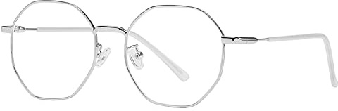 Blaulichtfilter Brille Metall Frame Retro ohne sehstärke Metallgestell Brillenfassung für Computer Fernseher Arbeit Gaming Unisex mit Brillenetuis und Brillenputztuch