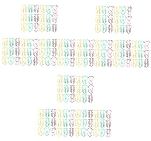 NUOBESTY 150stücke Bunte Zahnförmige Büroklammern Aus Kreative Notizen Und Foto-clips Für Schule Büro Und Partys Dekorative Papierklammern Zufälligen Farben