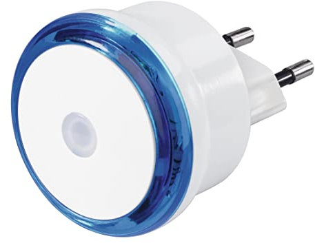 Hama LED Nachtlicht für Steckdose, Nachtsensor (Orientierungslicht, Stilllicht, für Babys, Kinder, Erwachsene, Schlummerlicht, Nachtleuchte, Schlaflampe, Nachtlampe, Steckdosenlicht, Lichtsensor) blau