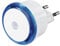 Hama LED Nachtlicht für Steckdose, Nachtsensor (Orientierungslicht, Stilllicht, für Babys, Kinder, Erwachsene, Schlummerlicht, Nachtleuchte, Schlaflampe, Nachtlampe, Steckdosenlicht, Lichtsensor) blau