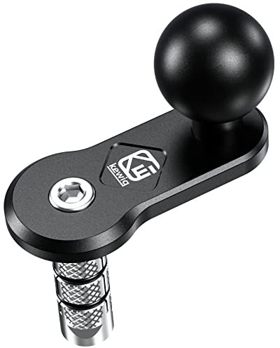 BRCOVAN Aluminum Alloy Motorcycle Fork Stem Mount Base with 1'' TPU Ball for Stem Tube 12mm to 25.4mm in Diameter, Compatible with RAM Mounts B Size 1 Inch Ball Double Socket Arm