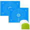 Set of 2 x Blue Baking Pastry Mats + 2 x Dough Scrapers Fondant Mat 19.7''x15.8'' Dough Rolling Mat with Measurement Cookies Cake Bread Making