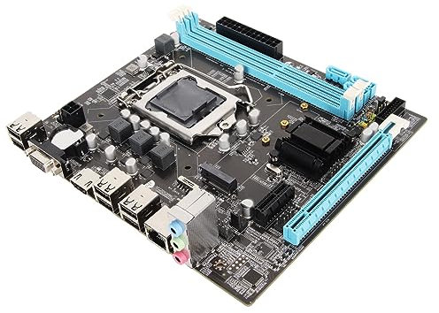 Annadue Placa Base Micro ATX para Zócalo LGA1155 con RAM DDR3, M.2 NVMe NGFF, Alimentación Trifásica, Salida VGA HD