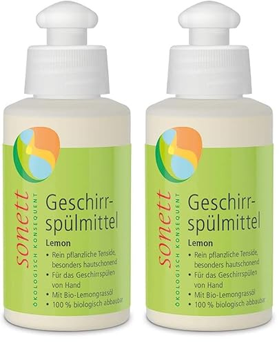 Sonett Geschirrspülmittel Lemon, 120 ml (Packung mit 2)