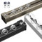 Vorhangschiene Aluminium Weiß/Schwarz Gardinenschiene, Aluminium Innenlauf, Eckig Flach Deckenbefestigung, Flächenvorhang Schiene Innenlaufstange for Vorhänge mit Spannriegel Schwarz, Square (Color :