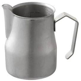 cómodo Jarra for Leche de Acero Inoxidable, Jarra for Hacer Espuma, máquina de Leche, Capuchino, Latte, Jarra for Hacer Espuma, Jarra for Leche Barista (Size : 500ml, Color : Vintage Silver)
