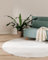 benuta Basic Kunstfaser Fellteppich Furry - Creme Rund 80 cm - Weicher Wohnzimmerteppich - Anti-Rutsch-Rückseite - Waschbar - Für Fußbodenheizung geeignet
