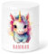 Einhorn Spardose Kinder personalisiert mit Namen Geldgeschenk zum Geburtstag für Jungen & Mädchen Geschenk Sparschwein aus Keramik