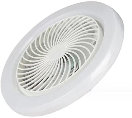Ventilatore da soffitto con luce e telecomando, ventilatore da soffitto a basso profilo dimmerabile in 3 colori, ventilatore a vite universale - Lampadario con ventola integrata ( Colore : White , Mis