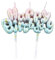 AIYONG Farbverlaufs Buchstaben Kerze, Geburtstag Buchstaben Kerzen, rosa-blaue Farbverlaufs-Geburtstagskerzen, Cake Topper Kerzen für Geburtstag Partys Hochzeit Jubiläum (Happy Birthday)