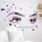 astylishome Butterfly Wall Stickers for Bedrooms for Women Art Decal DIY Self Adhesive Girl Window Decoration Removable Wallpaper Sticker for Home Living Room Kitchen Decor Mural 1410