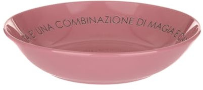 KASANOVA Piatto fondo con scritta 20 cm in stoneware (Malva)