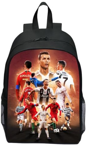 CHENGLI Fußball Rucksack, Wasserdichte Reisetasche, Football Buchtasche, Schulrucksack, Mehrfarbig, Cartoon, L, Wasserfest, Unisex, Daypack