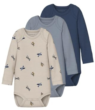 NAME IT Herren Nbmbody 3p Ls Airplane Noos Nbmbody 3P Ls Airplane Noos (1er Pack)