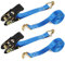 IAZZCO Ratchet Tie Down Straps with Hook - 2 Pack 6M x 25MM Heavy Duty Tie Down Straps with Cam Buckle for Motorcycles/Car/Trailer/Household