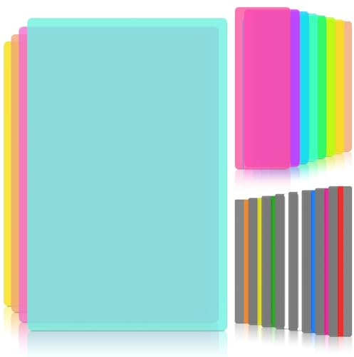 20PCS Dyslexia Overlays, Coloured Overlays for Dyslexia Reading Guided Strips Highlight Strips, ADHD& Dyslexia Reading Aids, Visual Stress Specialists for Children, Teacher, Reading Beginners