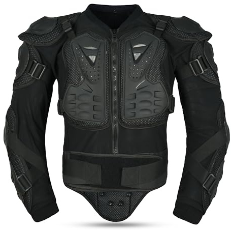 Leatherick Motorrad-Schutzjacke – Ganzkörperpanzer-Brustschutz für Männer und Frauen, Schutz für Dirtbike, ATV, Motocross und Offroad-Sicherheitsausrüstung & Reiten (Klein)