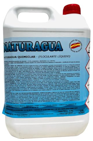 carretcar europea Floculante Líquido para Piscina 6 kg – Clarificante Agua Turbia | Agrupa Partículas y Mejora la Filtración | Acción Rápida | No Espumante | Compatible con Todo Tipo de Piscina