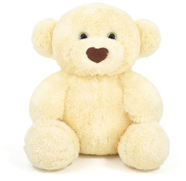 Pababo Teddy Bär Kuscheltier – Extra Weich, Klassisches Design, Hochwertiges Plüschtier für Babys und Kinder (Creme)