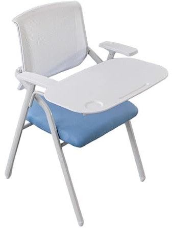 Baodiale Stackable Conference Chair with Writing Tablet, Foldable Training Chair with Tablet Arm, Padded Mesh Seat for Office Reception Classroom Commercial
