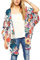Hibluco Women's Long Floral Kimono Cardigan Long Blouse Sheer Shirt Loose Tops Swimwear (XX-Large, K4)