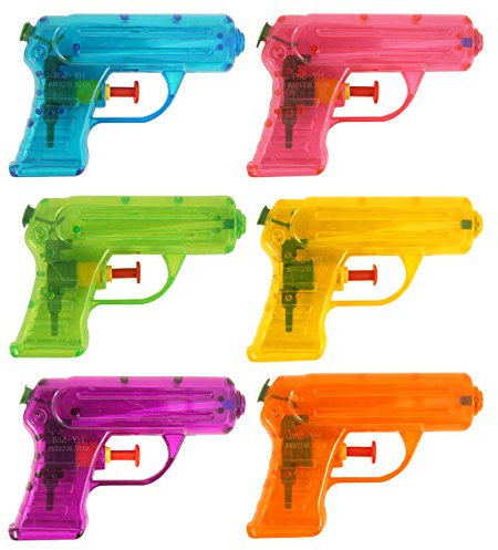 Henbrandt Wasserpistole Neon Bunt Kunststoff 11 cm 3er Pack Kindergeburtstag Party