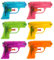 Henbrandt 3 x Mini Water Pistols 11cm Kids Toys Summer Fun Paddling Pool Garden Party Water Gun Pocket Money Toy Outdoor Game Party Favour Loot Bag Fillers for Boys and Girls Children's Party Bags