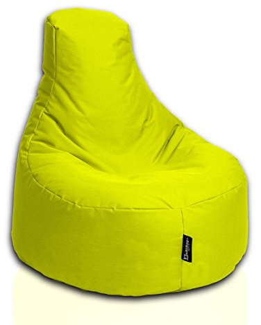 Sitzsack Gamer Beanbag 62 Farben Indoor Outdoor Sitzsäcke Gaming Beanbags Sitzkissen Erwachsene Riesensitzsack Kinder Lounge Bodenkissen Schule Kindergarten Tobekissen 80cm Durchmesser,Gelb