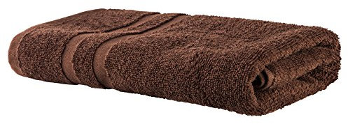 Clinotest Frottee Handtücher Baumwolle fusselfrei - 1Stk. 50x100-95 Grad waschbare, kochfeste Bad Handtücher in Braun - extrem sanftes Hand Towel mit saugstarken & strapazierfähigen Fasern