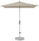 Sonnenschirm Push Up 210 x 150 cm Mittelstange Taupe Gartenmöbel Außenbereich