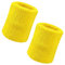 Schweißbänder, Sport Wristbands Gelenkband 2 Pack, 4 Zoll Sport Schweißband Armband Weiche verdickte Baumwolle, für Tennis Gymnastik Fußball Basketball, Laufen Athletic Sports-Gelb