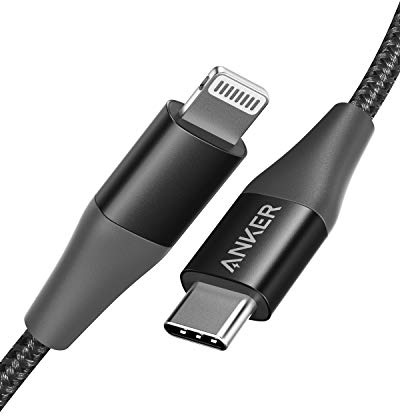 Lynban Powerline+ II USB C auf Lightning Kabel, 90cm lang, Nylon-umflochtenes Ladekabel für iPhone 14/13/12/11 Serie, unterstützt Power Delivery, für Typ-C Ladegeräte (Schwarz)