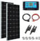 XINPUGUANG Kit Panneau Solaire 200W Mono：2pcs Panneau Solaire 12V + Régulateur de charge 20A + câble de 3m + pinces de fixation Z pour camping-car, caravane, maison