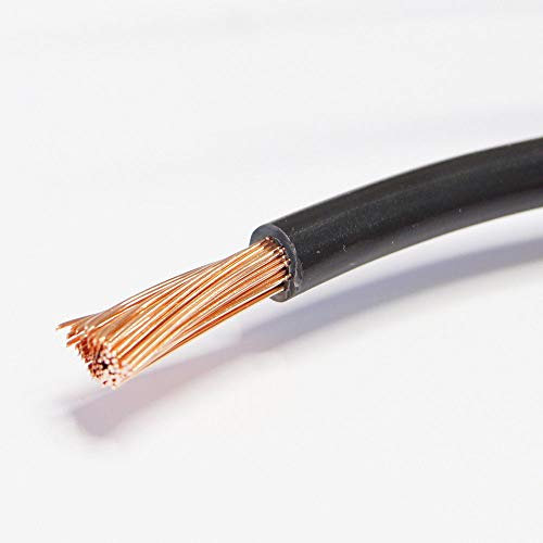 Red & Black Battery/Starter/Welding Flexible PVC Cable Wire 110/170/345 Amp 16mm 25mm 35mm by MKGT® (10mm² Black, 1 Meter)
