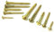 MN Solid Brass Wood Screws Round Raised Head No 8 x 40mm Pack of 20