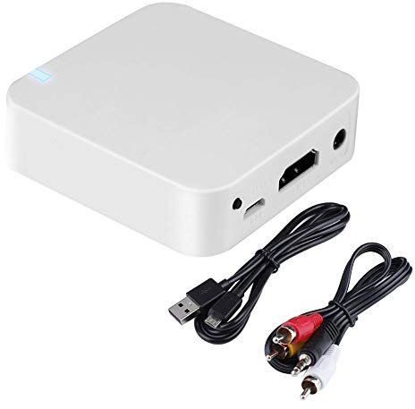 Garsent Caja de Pantalla WiFi del Coche, AV + HDMI Screen Mirroring Mirror Box Adaptador de Receptor de Enlace de teléfono Soporte Miracast DLAN Airplay, Compatible con iOS/Android/PC/TV